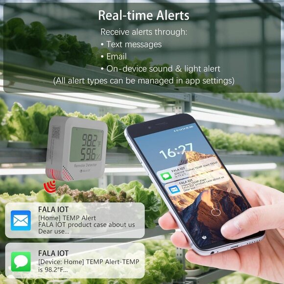 Wireless Temp & Humidity Sensor with Alerts for RVs, Pets, Greenhouses, S22D - Picture 4 of 9